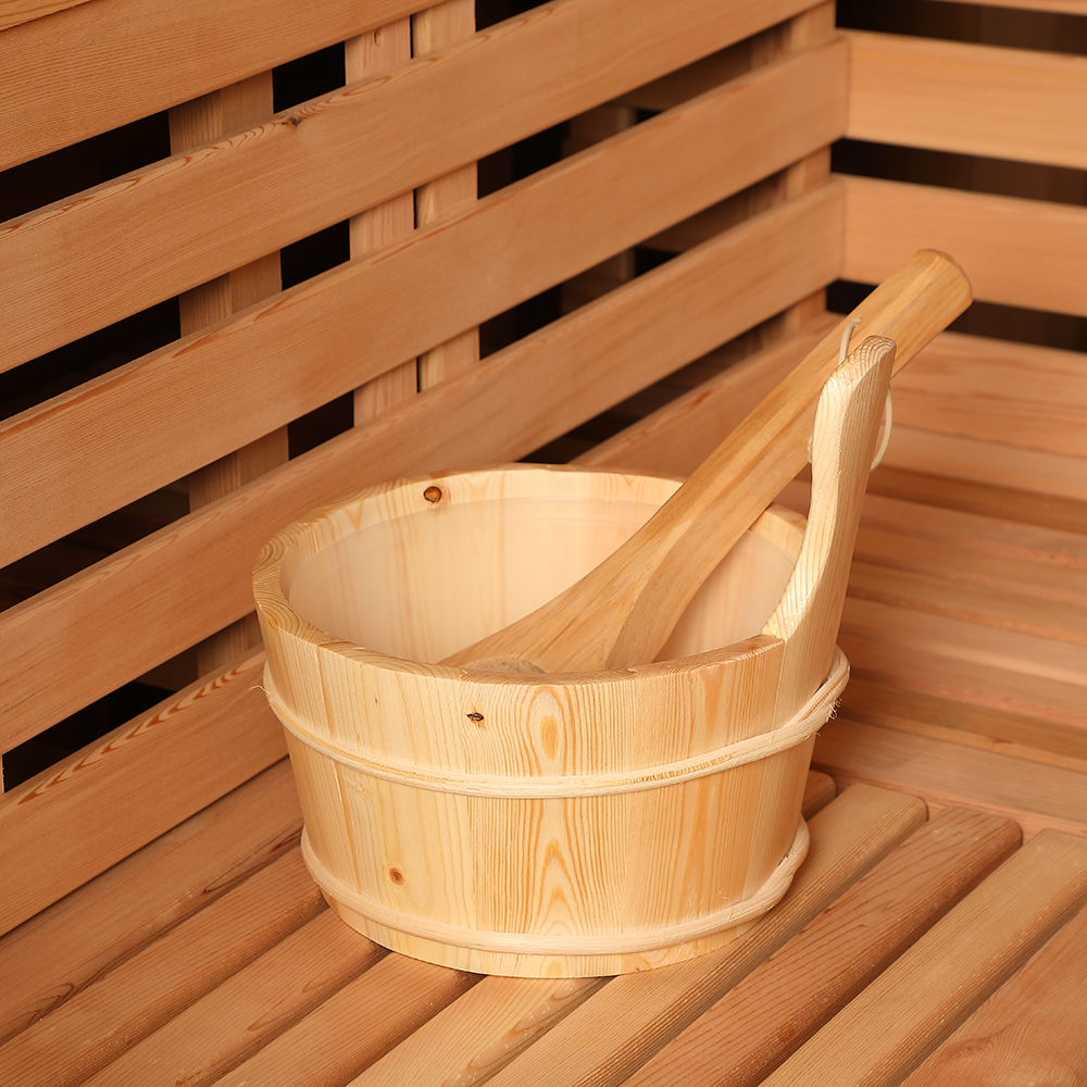 Aussensauna Panorama Zedernholz **Package DEAL**